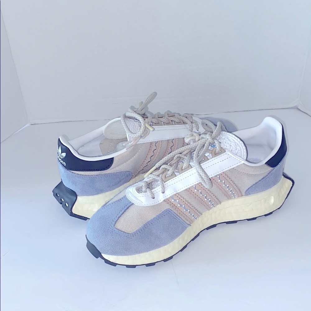 Adidas Women's Retropy E5 Aluminum Silver and Violet Sneakers Size 8 - Picture 6 of 15